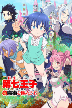 Обложка Tensei shitara Dainana Ouji Datta node, Kimama ni Majutsu wo Kiwamemasu